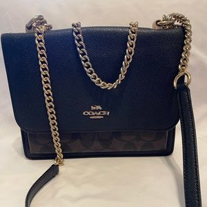 COACH KLARE CROSSBODY Black & Brown Crossbody w/gold-tone hardware